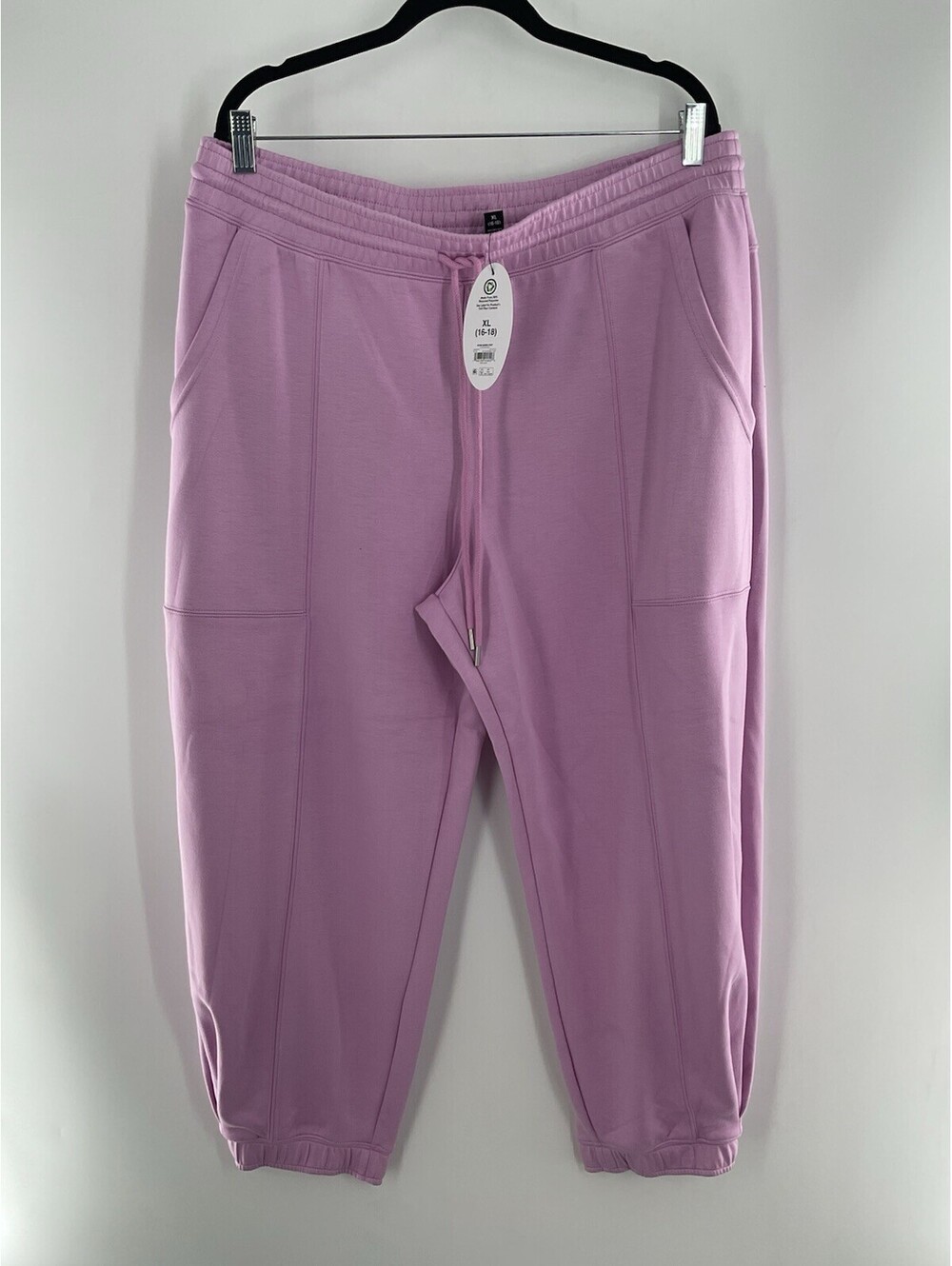 Scoop Women’s XL Scuba Barrel Pant Cotton Rose Sweat Pants Pockets NWT 003